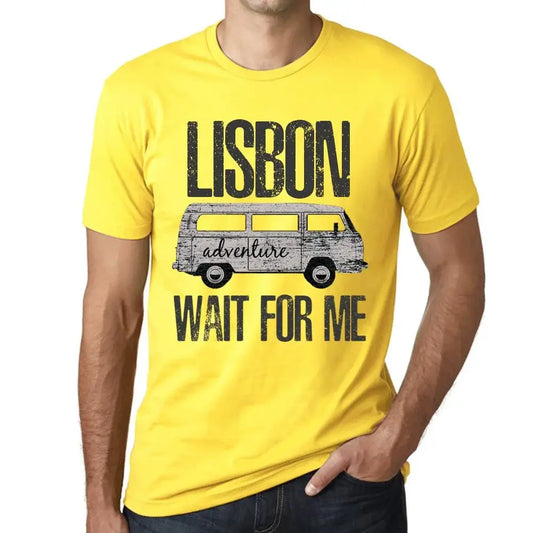 Men's Graphic T-Shirt Adventure Wait For Me In Lisbon Limited Edition Short Sleeve Tee-Shirt Vintage Birthday Gift Novelty