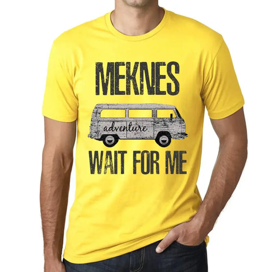 Men's Graphic T-Shirt Adventure Wait For Me In Meknes Limited Edition Short Sleeve Tee-Shirt Vintage Birthday Gift Novelty
