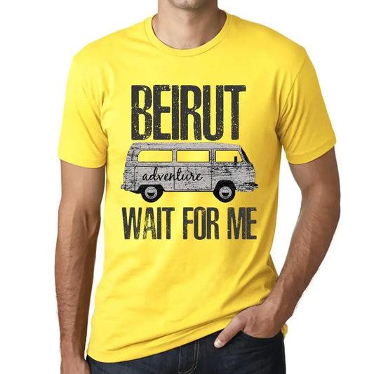Men's Graphic T-Shirt Adventure Wait For Me In Beirut Limited Edition Short Sleeve Tee-Shirt Vintage Birthday Gift Novelty