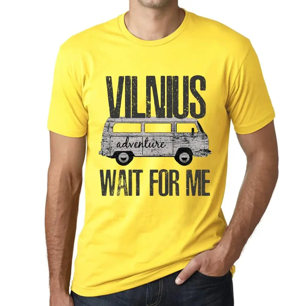 Men's Graphic T-Shirt Adventure Wait For Me In Vilnius Limited Edition Short Sleeve Tee-Shirt Vintage Birthday Gift Novelty