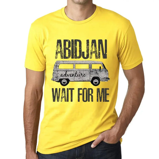 Men's Graphic T-Shirt Adventure Wait For Me In Abidjan Limited Edition Short Sleeve Tee-Shirt Vintage Birthday Gift Novelty