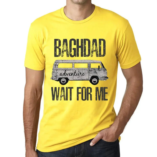 Men's Graphic T-Shirt Adventure Wait For Me In Baghdad Limited Edition Short Sleeve Tee-Shirt Vintage Birthday Gift Novelty