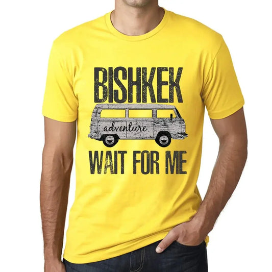 Men's Graphic T-Shirt Adventure Wait For Me In Bishkek Limited Edition Short Sleeve Tee-Shirt Vintage Birthday Gift Novelty