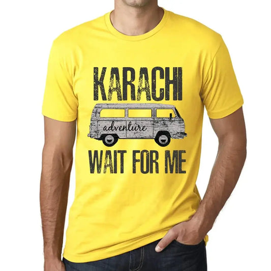Men's Graphic T-Shirt Adventure Wait For Me In Karachi Limited Edition Short Sleeve Tee-Shirt Vintage Birthday Gift Novelty