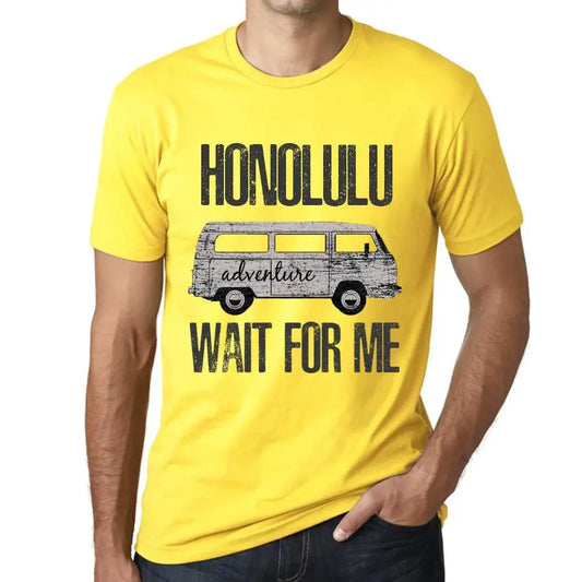 Men's Graphic T-Shirt Adventure Wait For Me In Honolulu Limited Edition Short Sleeve Tee-Shirt Vintage Birthday Gift Novelty