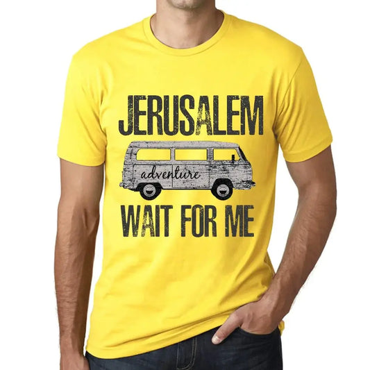 Men's Graphic T-Shirt Adventure Wait For Me In Jerusalem Limited Edition Short Sleeve Tee-Shirt Vintage Birthday Gift Novelty