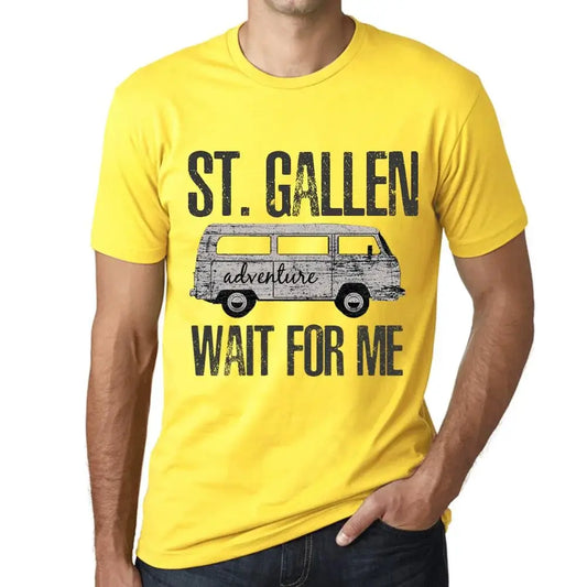 Men's Graphic T-Shirt Adventure Wait For Me In St Gallen Limited Edition Short Sleeve Tee-Shirt Vintage Birthday Gift Novelty