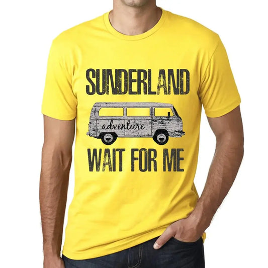 Men's Graphic T-Shirt Adventure Wait For Me In Sunderland Limited Edition Short Sleeve Tee-Shirt Vintage Birthday Gift Novelty
