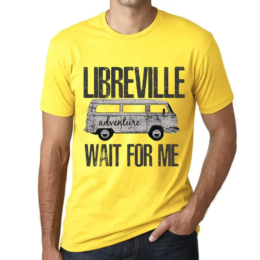 Men's Graphic T-Shirt Adventure Wait For Me In Libreville Limited Edition Short Sleeve Tee-Shirt Vintage Birthday Gift Novelty