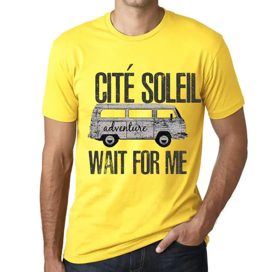 Men's Graphic T-Shirt Adventure Wait For Me In Cité Soleil Limited Edition Short Sleeve Tee-Shirt Vintage Birthday Gift Novelty