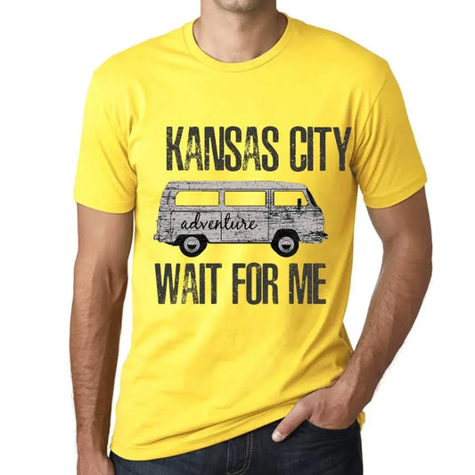 Men's Graphic T-Shirt Adventure Wait For Me In Kansas City Limited Edition Short Sleeve Tee-Shirt Vintage Birthday Gift Novelty