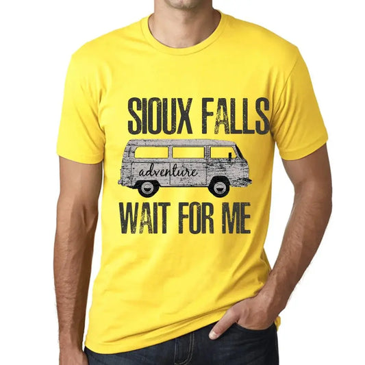 Men's Graphic T-Shirt Adventure Wait For Me In Sioux Falls Limited Edition Short Sleeve Tee-Shirt Vintage Birthday Gift Novelty