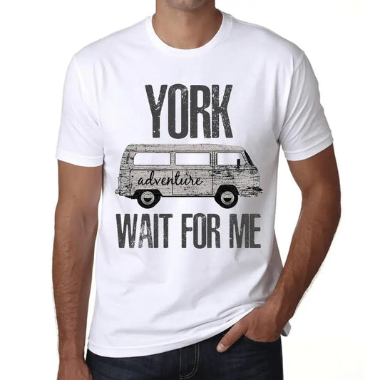 Men's Graphic T-Shirt Adventure Wait For Me In York Limited Edition Short Sleeve Tee-Shirt Vintage Birthday Gift Novelty
