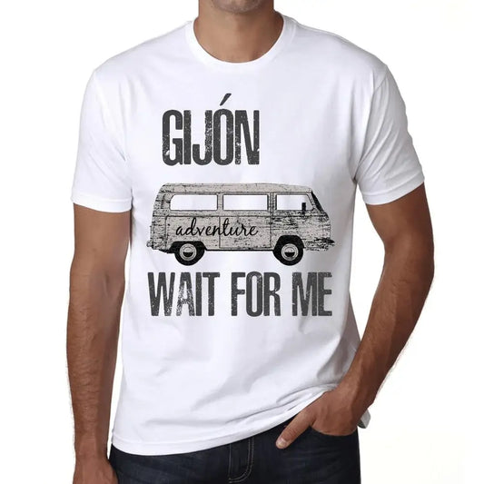 Men's Graphic T-Shirt Adventure Wait For Me In Gijón Limited Edition Short Sleeve Tee-Shirt Vintage Birthday Gift Novelty