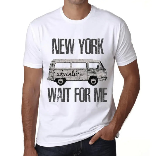 Men's Graphic T-Shirt Adventure Wait For Me In New York Limited Edition Short Sleeve Tee-Shirt Vintage Birthday Gift Novelty