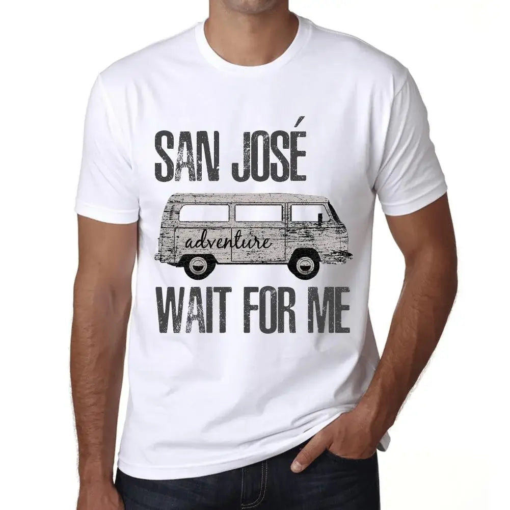 Men's Graphic T-Shirt Adventure Wait For Me In San José Limited Edition Short Sleeve Tee-Shirt Vintage Birthday Gift Novelty