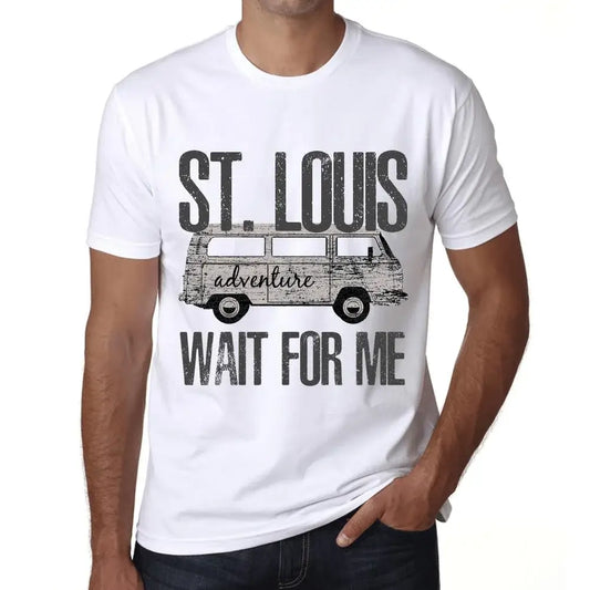 Men's Graphic T-Shirt Adventure Wait For Me In St Louis Limited Edition Short Sleeve Tee-Shirt Vintage Birthday Gift Novelty