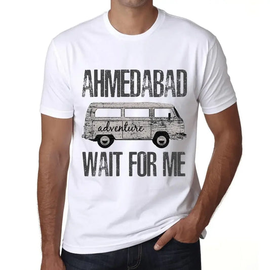 Men's Graphic T-Shirt Adventure Wait For Me In Ahmedabad Limited Edition Short Sleeve Tee-Shirt Vintage Birthday Gift Novelty