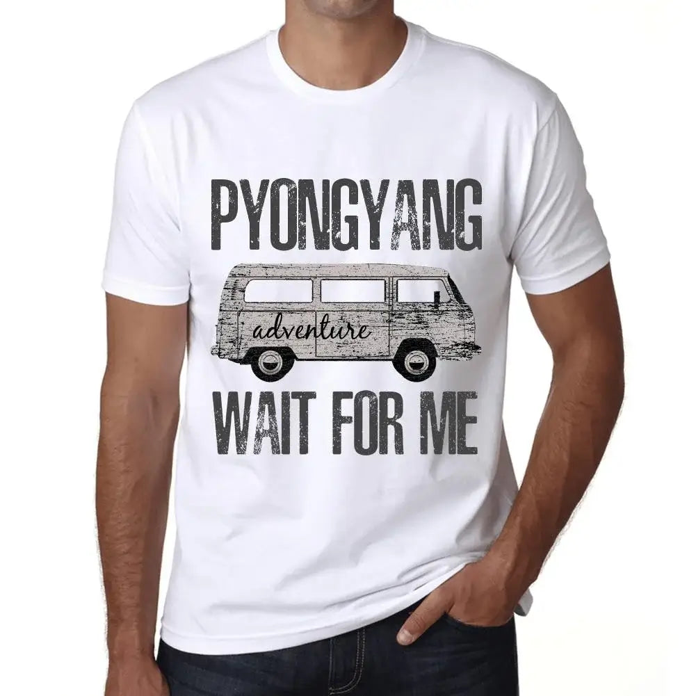 Men's Graphic T-Shirt Adventure Wait For Me In Pyongyang Limited Edition Short Sleeve Tee-Shirt Vintage Birthday Gift Novelty