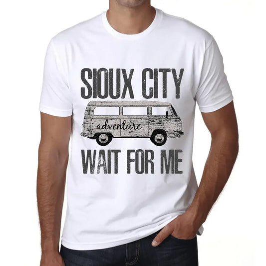 Men's Graphic T-Shirt Adventure Wait For Me In Sioux City Limited Edition Short Sleeve Tee-Shirt Vintage Birthday Gift Novelty