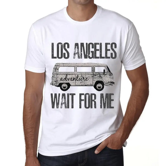 Men's Graphic T-Shirt Adventure Wait For Me In Los Angeles Limited Edition Short Sleeve Tee-Shirt Vintage Birthday Gift Novelty