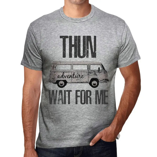 Men's Graphic T-Shirt Adventure Wait For Me In Thun Limited Edition Short Sleeve Tee-Shirt Vintage Birthday Gift Novelty