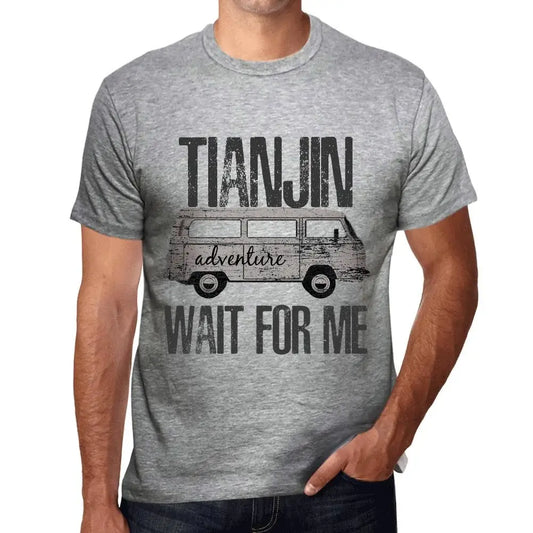 Men's Graphic T-Shirt Adventure Wait For Me In Tianjin Limited Edition Short Sleeve Tee-Shirt Vintage Birthday Gift Novelty