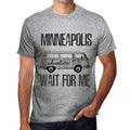 Men's Graphic T-Shirt Adventure Wait For Me In Minneapolis Limited Edition Short Sleeve Tee-Shirt Vintage Birthday Gift Novelty