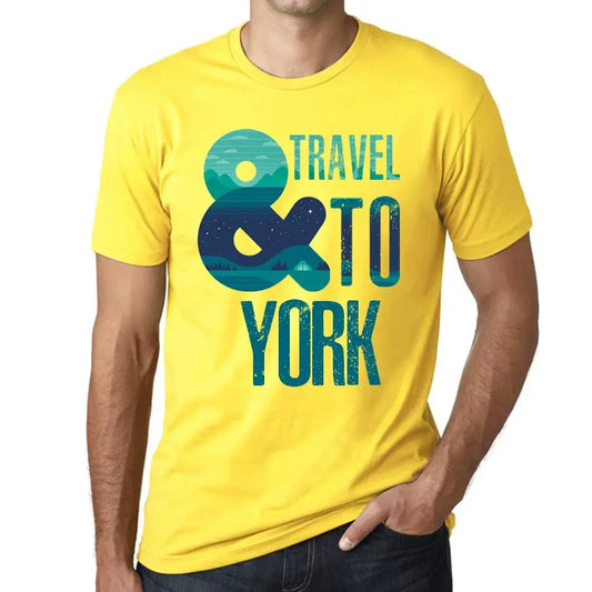 Men's Graphic T-Shirt And Travel To York Eco-Friendly Limited Edition Short Sleeve Tee-Shirt Vintage Birthday Gift Novelty