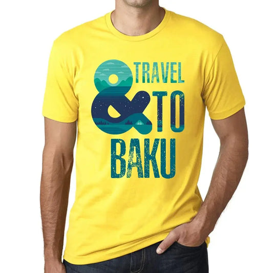 Men's Graphic T-Shirt And Travel To Baku Eco-Friendly Limited Edition Short Sleeve Tee-Shirt Vintage Birthday Gift Novelty