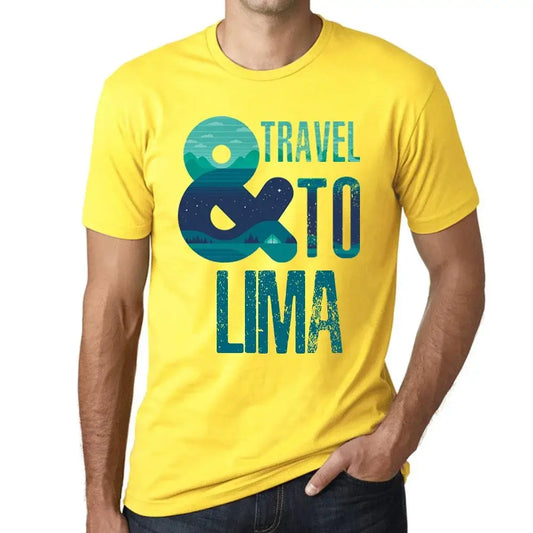 Men's Graphic T-Shirt And Travel To Lima Eco-Friendly Limited Edition Short Sleeve Tee-Shirt Vintage Birthday Gift Novelty