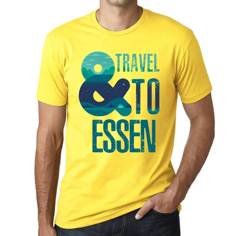 Men's Graphic T-Shirt And Travel To Essen Eco-Friendly Limited Edition Short Sleeve Tee-Shirt Vintage Birthday Gift Novelty