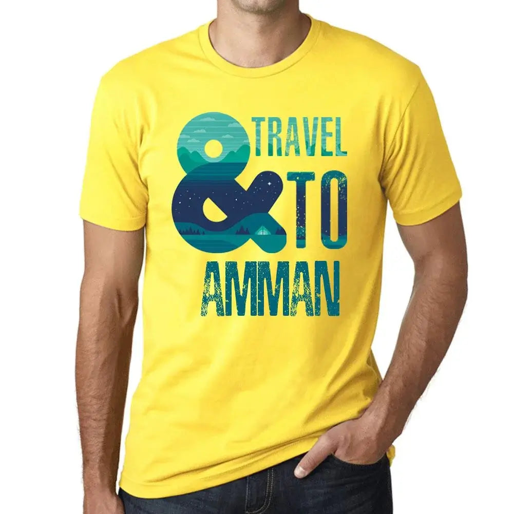 Men's Graphic T-Shirt And Travel To Amman Eco-Friendly Limited Edition Short Sleeve Tee-Shirt Vintage Birthday Gift Novelty