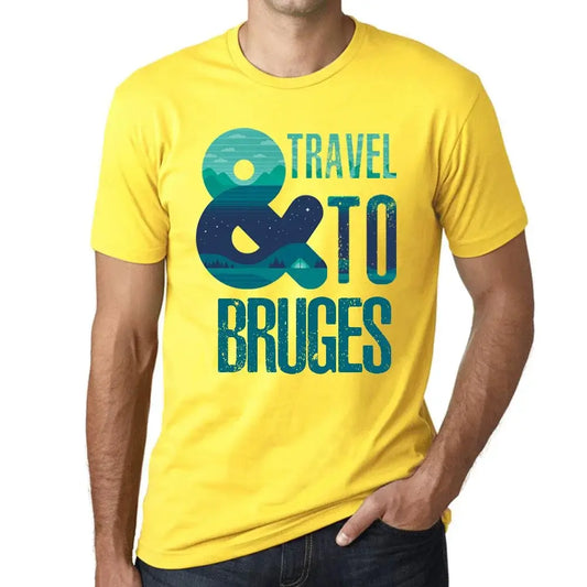 Men's Graphic T-Shirt And Travel To Bruges Eco-Friendly Limited Edition Short Sleeve Tee-Shirt Vintage Birthday Gift Novelty