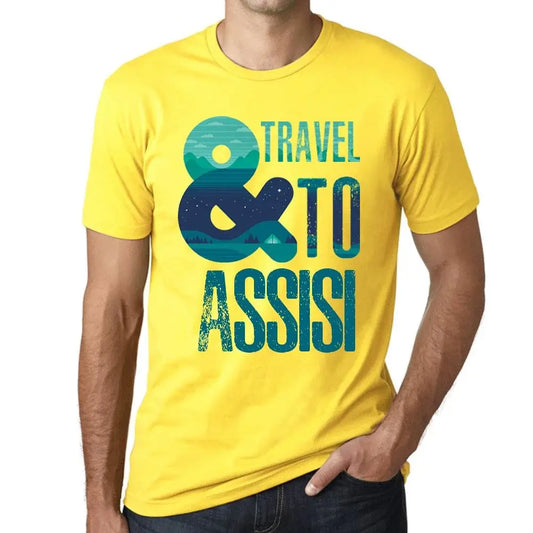 Men's Graphic T-Shirt And Travel To Assisi Eco-Friendly Limited Edition Short Sleeve Tee-Shirt Vintage Birthday Gift Novelty