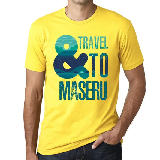 Men's Graphic T-Shirt And Travel To Maseru Eco-Friendly Limited Edition Short Sleeve Tee-Shirt Vintage Birthday Gift Novelty