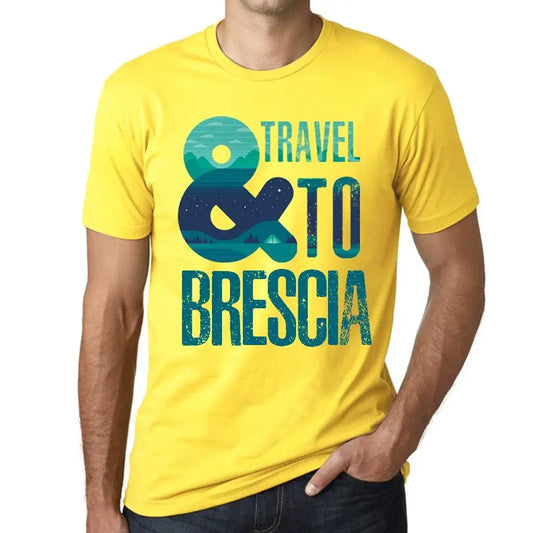 Men's Graphic T-Shirt And Travel To Brescia Eco-Friendly Limited Edition Short Sleeve Tee-Shirt Vintage Birthday Gift Novelty