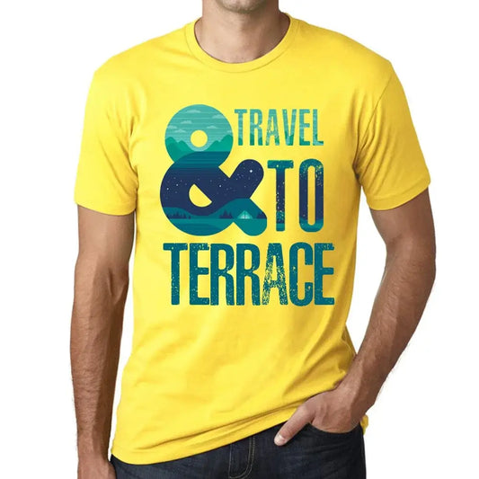 Men's Graphic T-Shirt And Travel To Terrace Eco-Friendly Limited Edition Short Sleeve Tee-Shirt Vintage Birthday Gift Novelty