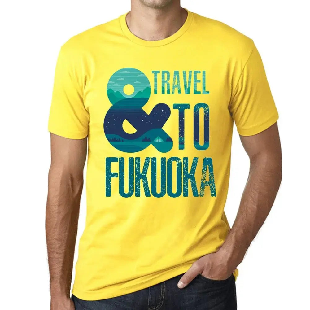 Men's Graphic T-Shirt And Travel To Fukuoka Eco-Friendly Limited Edition Short Sleeve Tee-Shirt Vintage Birthday Gift Novelty