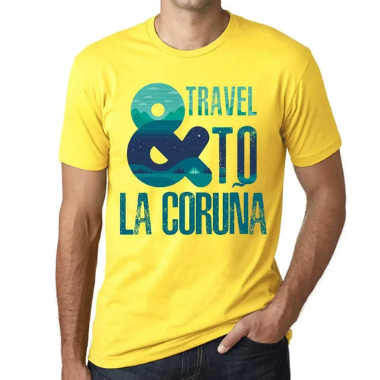 Men's Graphic T-Shirt And Travel To A Coruña Eco-Friendly Limited Edition Short Sleeve Tee-Shirt Vintage Birthday Gift Novelty