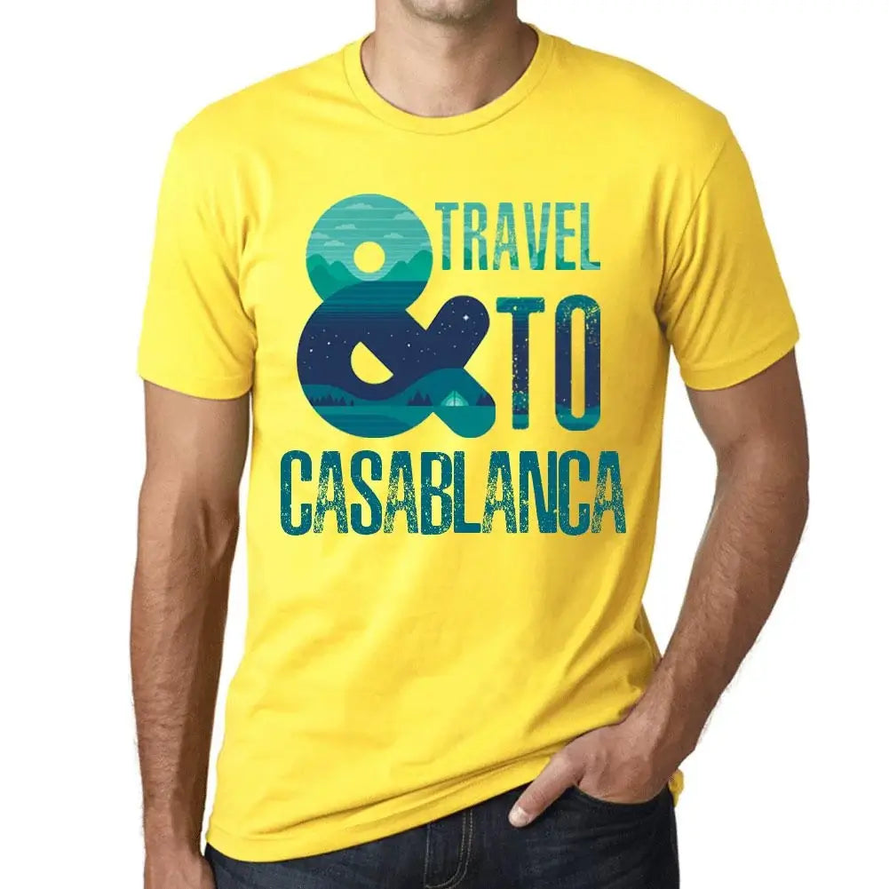 Men's Graphic T-Shirt And Travel To Casablanca Eco-Friendly Limited Edition Short Sleeve Tee-Shirt Vintage Birthday Gift Novelty