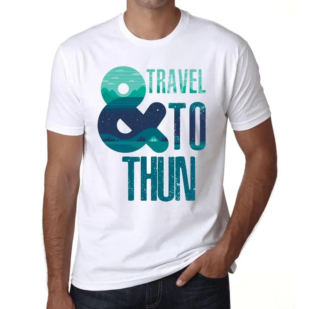 Men's Graphic T-Shirt And Travel To Thun Eco-Friendly Limited Edition Short Sleeve Tee-Shirt Vintage Birthday Gift Novelty