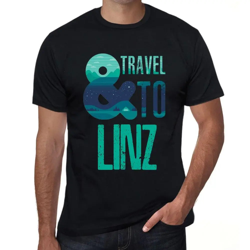 Men's Graphic T-Shirt And Travel To Linz Eco-Friendly Limited Edition Short Sleeve Tee-Shirt Vintage Birthday Gift Novelty