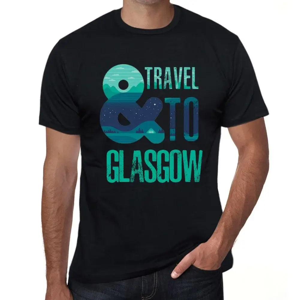 Men's Graphic T-Shirt And Travel To Glasgow Eco-Friendly Limited Edition Short Sleeve Tee-Shirt Vintage Birthday Gift Novelty