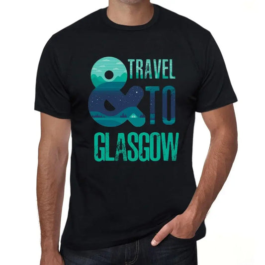 Men's Graphic T-Shirt And Travel To Glasgow Eco-Friendly Limited Edition Short Sleeve Tee-Shirt Vintage Birthday Gift Novelty