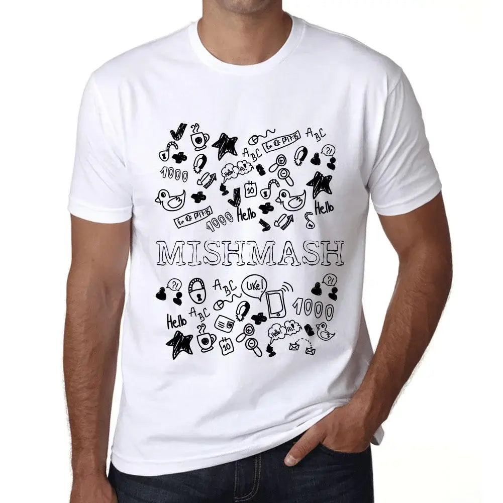 Men's Graphic T-Shirt Doodle Art Mishmash Eco-Friendly Limited Edition Short Sleeve Tee-Shirt Vintage Birthday Gift Novelty