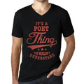 Homme Tee-Shirt Col V C'Est Une Chose De Poète Que Tu Ne Comprendrais Pas – It's A Poet Thing You Wouldn’t Understand – T-Shirt Graphique Vintage Cadeau Nouveauté