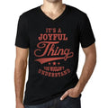 Men's Graphic T-Shirt V Neck It's A Joyful Thing You Wouldn’t Understand Limited Edition Short Sleeve Tee-Shirt Vintage Birthday Gift Novelty