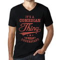 Uomo Maglietta con Scollo a V È Una Cosa Da Comici Che Non Capiresti – It's A Comedian Thing You Wouldn’t Understand – T-shirt Stampa Grafica Divertente Vintage Idea Regalo Originale Alla Moda