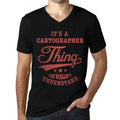 Men's Graphic T-Shirt V Neck It's A Cartographer Thing You Wouldn’t Understand Limited Edition Short Sleeve Tee-Shirt Vintage Birthday Gift Novelty